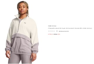 Chaqueta casual de mujer Armoursport Anorak-Blk Under Armour por 27.95€