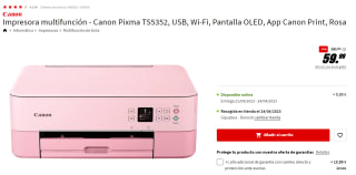 Impresora multifunción Canon Pixma TS5352 pantalla OLED por 59,99€