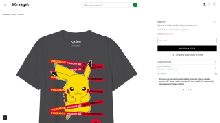 SUN CITY Camiseta Pikachu Electrifying Pokemon por 9,95€