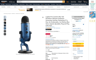 Micrófono USB Logitech Blue Yeti por 90,99€