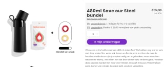 Air-Up 480ml Save our Steel bundel voor € 24,99 bij Air Up en €20 met de vriendencode