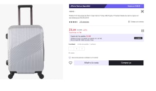 Maleta de Cabina 4 Ruedas de Viaje Semirigida 21.25€ (Cuenta Nueva 12.75€)
