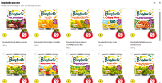 Alle Bonduelle groente in blik 130gr/200gr voor €0,69 bij Dirk