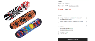 Skate Tijuana con 9 láminas por 11,95€