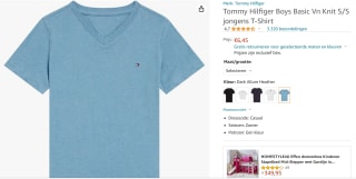 Tommy Hilfiger Boys Basic shirt voor €6,45 bij Amazon.nl
