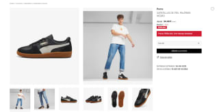 Puma zapatillas piel Palermo negras por 34,49€