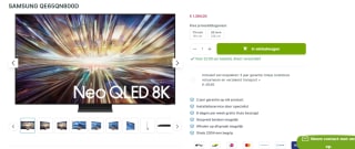 Samsung Neo QLED QN800D 65" Zwart voor €1.394 bij Plasmavisie