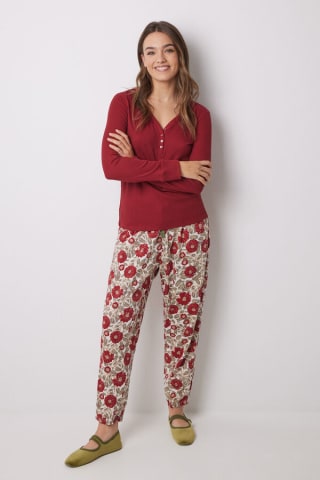 Women'secret Pantalón pijama flores 100% algodón por 6,29€