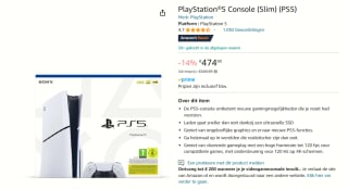 Sony PlayStation 5 (Slim) voor €474,90 bij Amazon