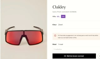 Oakley Sutro Prizm zonnebril voor €85 bij de Bijenkorf