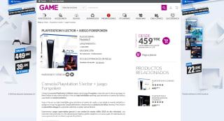 Consola Playstation 5 lector + juego Forspoken por solo 459,99€