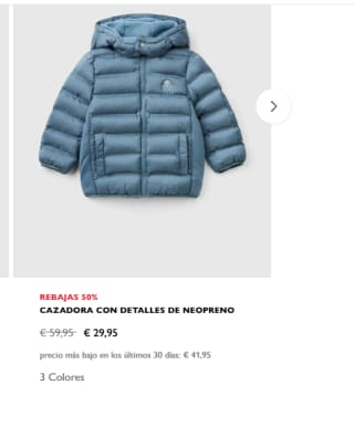 Hasta 60% descuento en una gran selección de productos en Beneton