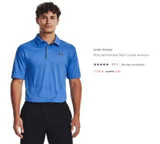Polo de hombre Under Armour Tech por 17.95€