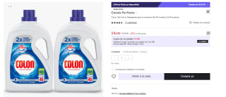 Pack de 2×45 Lavados Detergente Gel Azul Activo Colon por 14.02€ (Cuenta Nueva 8.21€)
