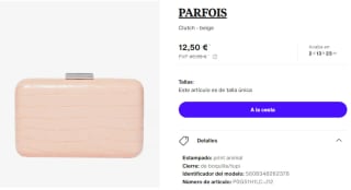 Clutch Parfois para Mujer por 12.5€