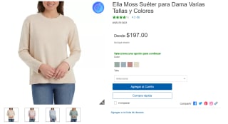 Sweater Ella Moss por $197 | Descuento Costco