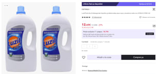 Pack 2 Luzil de 62 Lavados detergentes líquidos profesionales por 12.69€ (Cuenta Nueva 6.34€)