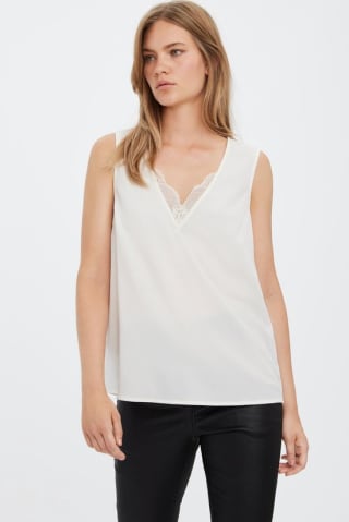 Korting bij Bol.com op VERO MODA VMOLIVIA SL LACE TOP GA WVN NOOS Dames Top