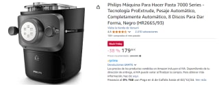 Máquina Para Hacer Pasta Philips 7000 Series por 179.99€