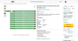 Rotulador stabilo acuarelable pen 68 verde esmeralda 1mm por 13,40€