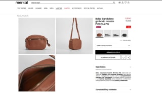 Bolso bandolera grabado marrón PICCOLA PIU por 9,99€