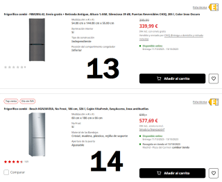 Recopilacion de Frigorificos Sin IVA en Mediamarkt