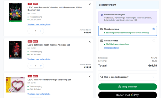 Gratis LEGO Icons 40638 Hartvormige Versiering Set bij aankoop van geselecteerde Lego sets bij Smyths Toys