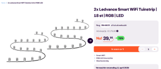 2 stuks LEDVANCE Slimme led-tuinlamp met wifi-technologie, basispakket met 18 led-stippen voor buiten voor €39,95 bij ibood