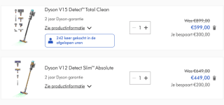 Ontvang tot wel €300 korting met deze Dyson kortingscode