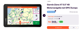 Garmin Zumo XT - Navigatiesysteem motor met GPS voor €349 bij Ibood