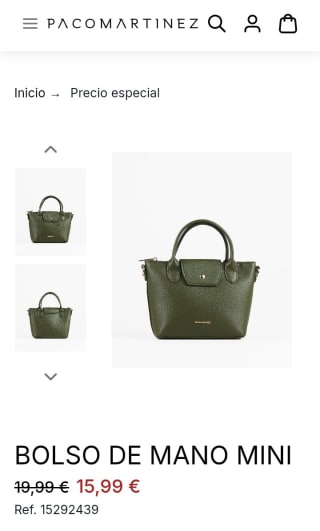Bolso de mano mini por 15,99€.