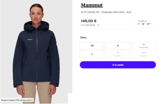 Chaqueta con capucha para Mujer Mammut Alto Guide HS por 149€