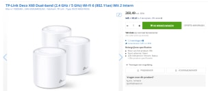 TP-Link AX3000 Whole Home Mesh Wi-Fi System Deco X60 (3-pack) voor €269,49 bij Max ICT