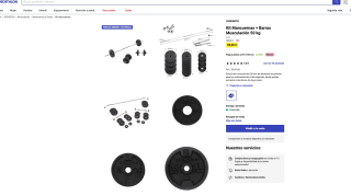 Kit Mancuernas + Barras Musculación 50 kg CORENGTH por solo 99,99€