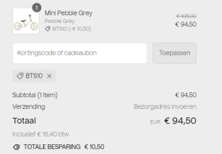 Veloretti kortingscode voor 10% korting op kinderfietsen