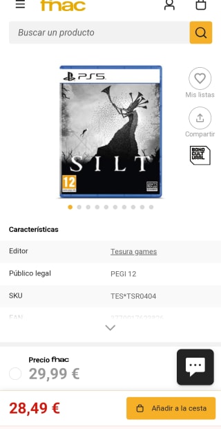 Juego Silt para PS5 por 18,49€ socios (29,99€ no socios)
