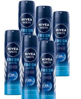 NIVEA MEN Fresh Active Deodorant (6x150ml) voor €11,53