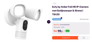 Eufy Floodlight IP-Beveiligingscamera - Bedraad - voor €99 bij Ibood