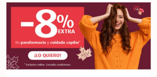 8% descuento en parafarmacia y tratamiento capilar en Arenal