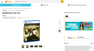 Underdogs VR2 PS5 por 25,64€(socios)