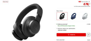 JBL Live 660 NC zwart koptelefoon voor €78 bij Media Markt