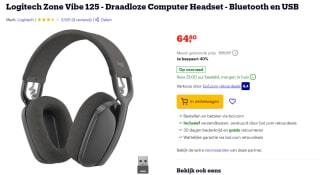 Logitech Zone Vibe 125 koptelefoon voor €64,80 bij Bol.com