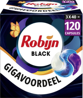 120x Robijn Classics Black Velvet 3-in-1 pods voor €25,99 bij Bol