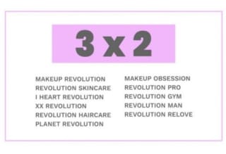 3×2 en marcas Revolution desde Maquillalia.