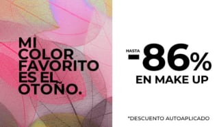 Hasta un 86% esta en Make Up.