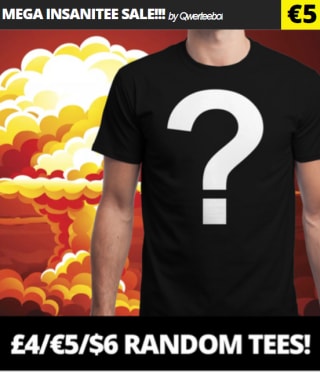 Random shirt voor €5 bij Qwertee