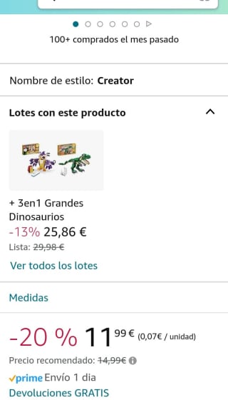LEGO Creator Criaturas Fantásticas del Bosque por 11,99€.