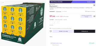120 cápsulas Starbucks by Nespresso Single-Origin Colombia por 37,45€ (cuenta nueva por 25,75€)