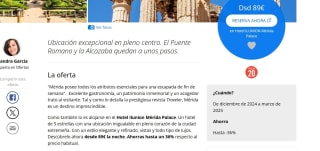 Estancia en l Hotel Ilunion Mérida Palace Merida desde 89€