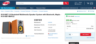 Edifier R1010BT Bluetooth Studio Monitor Speakers – £67.19